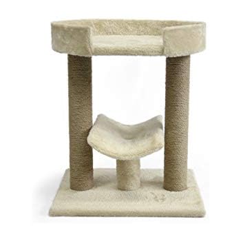 AmazonBasics Top Platform Cat Tree - 18 x 14 x 22 Inches, Beige