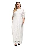 Chicwe Women's Plus Size Stretch Lace Maxi Dress - Evening Wedding Cocktail Party Dress