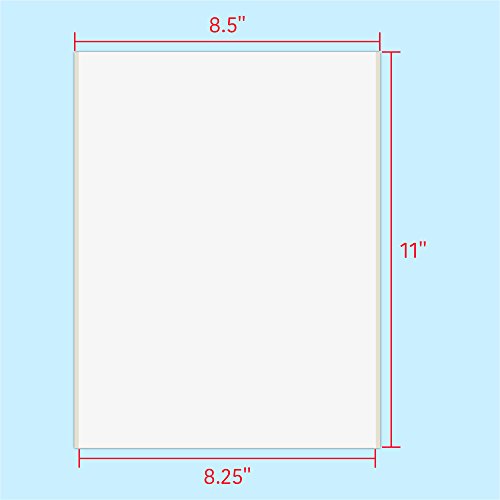 PACKZONÂ®ï¸ Shipping Labels Full Sheet with Self Adhesive, Square Corner, For Laser & Inkjet Printers, 8.5" x 11" White, (100 Labels)