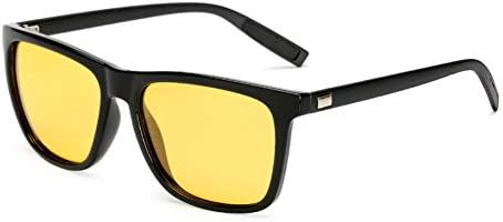 Wenkang Polarized Men Women Night Vision Sunglasses Drive Yellow Lens Vintage Square Male Female Sun Glasses For Men