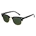Flowertree Unisex Rs5141 Browline 47mm Sunglasses (Glossy Black+green)