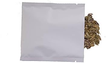 Half Ounce Flat Herb and Tea Food Pouch - Matte Black Recycled Food Bag 0.5 ounce - Smell, Odor, Leakproof Protection FDA and USDA Food Compliant (50 Pack)