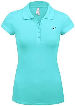 Junior Short Sleeve Multi Colors 5 Buttons Slim Fit Polo Shirts
