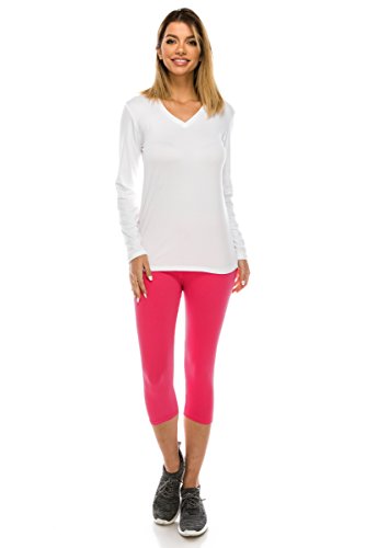 ALWAYSWomen's Super Soft Capri Leggings - High Waisted Casual Yoga Pants