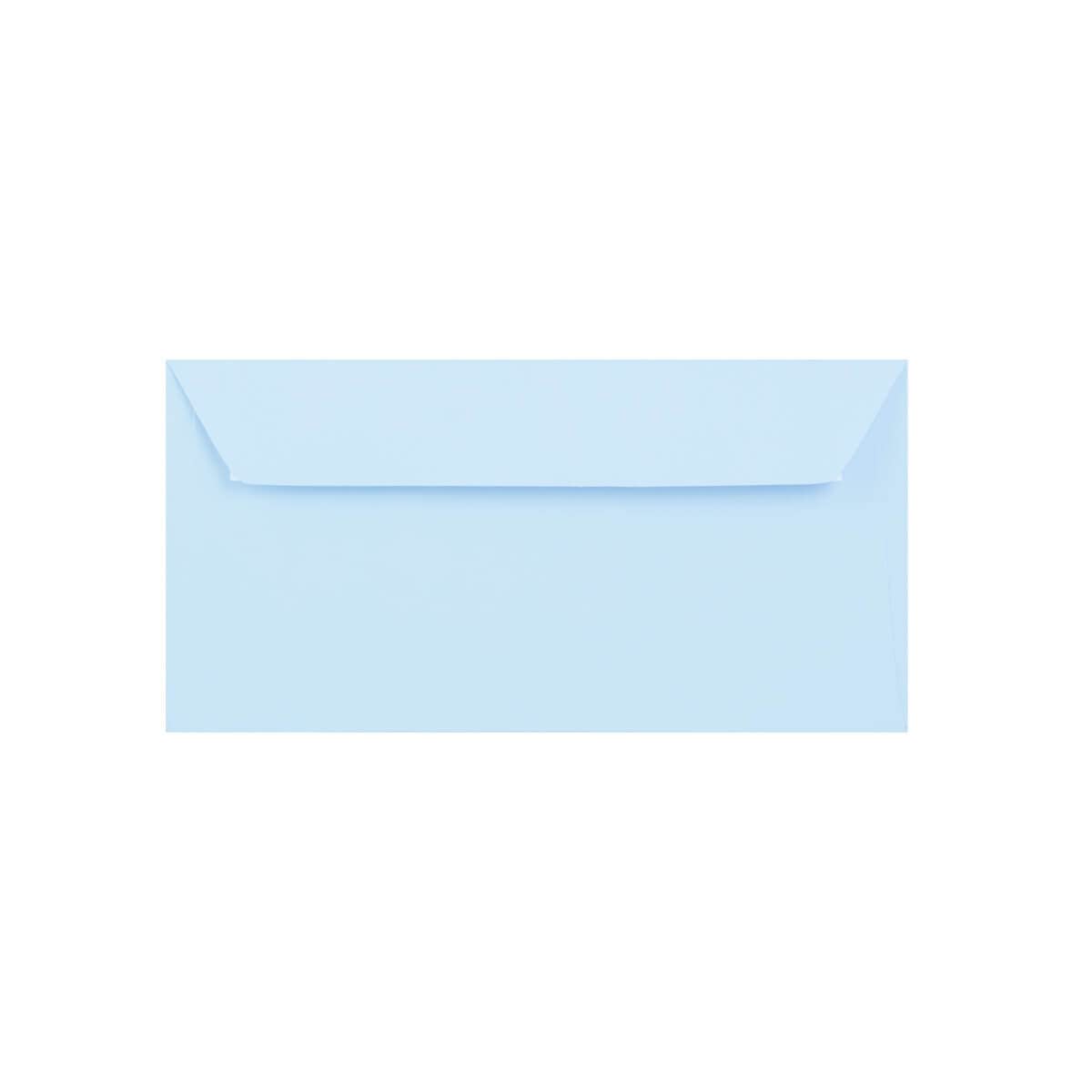 DL (110mm x 220mm) Coloured Envelopes Perfect for Christmas Cards, Greeting Cards, Wedding/Party Invitations, Crafts and Many More - Pack of 15 (Light Blue Peel & Seal)