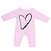 chinatera Baby Girls Fall Clothes Love Printed Long Sleeve Cotton Soft Romper Newborn Jumpsuit (6-12 M, Pink)