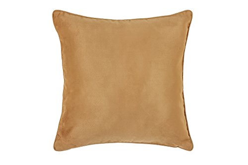 DreamHome 24 X 24 Inches Tan Color Faux Suede Decorative Pillow Cover, Throw Pillow Case with Hidden Zipper, Super Soft High Quality Faux Suede On Both Sides