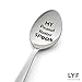 LYF Collection My Peanut Butter Spoon-Engraved Spoon Stainless Steel Silverware Flatware Unique Birthday Easter Basket Gifts for Boy Girl Mom Dad Kids-Crafted by LYF Collection