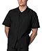 Adar Uniforms, Universal Scrubs for Men - Zippered Short Sleeved Scrub Jacket - 607 - Black - M