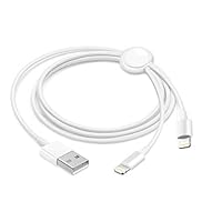 BLANDSTRS Compatible with Apple Watch Charger, 3 in 1 iphone charger cable, Wireless Charging for Apple Watch Series 4 3 2 1 Not for 5, WatchOS 6