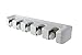 Magic Holder Wall Organizer, Secure Five Slot Broom and Mop Holder with Six Hanging Hooks, Sturdy Storage Rack for Closet, Kitchen, Garage, Tools or Laundry Room, Easy to Mount