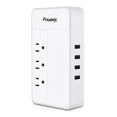 Travel Adapter Power Voltage Converter Step Down 220V to 110V 1875W with 4 Smart USB Charging for Hairdryer ETL Powerjc