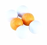 Redline Tournament-Size Accessory Foosballs for Any Foosball Table (6-Pack - 4 White and 2 Orange)
