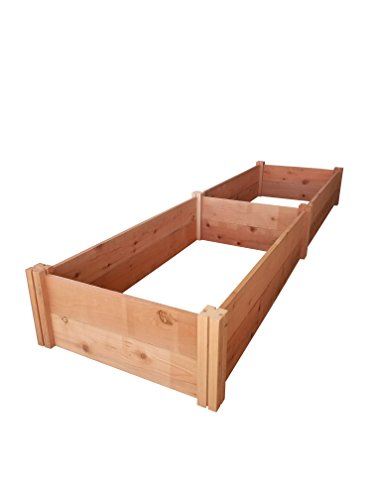 GG GROGARDENS GrowGardens 2' x 8' Redwood Raised Garden Bed, Grow Fresh Vegetables, Herbs, & Flowers. Chemical Free, All Natural, Organic Raised Garden Bed, Tool-Free, No Tools Required.