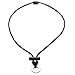 The Friendly Swede Paracord Fire Starter Survival Necklace - Ferro Rod Flint and Steel Necklace (Black)