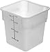 CFS 1073102 StorPlus Square Food Storage Box, Container Only, 4 Quart, White (Pack of 6)