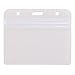 Cmxsevenday No.5758 Waterproof Type PVC ID Card Holder, Clear, Horizontal Style, 10-Pack