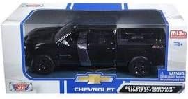 Motor Max 124 Scale 2017 Black Chevy Silverado 1500 Lt Z71 Crew Cab Diecast Truck