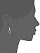 Amazon Collection Sterling Silver and 14k Yellow Gold Created Ruby and Diamond Heart Shape Drop Earrings