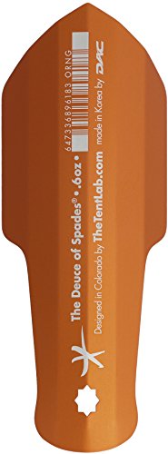 The Tentlab The Deuce of Spades Backcountry Potty Trowel, Orange , 0.6 ounces