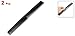 FOREVER YUNG Black Plastic Double Head Narrow Fine Teeth Hair Comb Beauty Tool 2 Pcs
