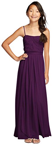 Versa Convertible Long Mesh Dress Style JB9015, Plum, 10