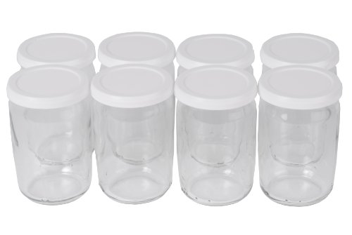 Lot De 7 Pots De Yaourt En Verre De 150 Ml Avec Couvercle Noir Pour