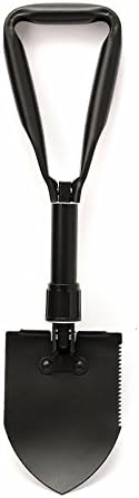 Gardening Folding Snow Shovels,Camping Military Survival Spade Outdoor Emergency Tool,Compact a Camp Shovel 18.4-Inches Black