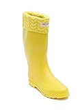Forever Young Women Rubber Rain Boots, Knit Sock Cuff & Quilted Styles