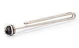 Camco 02583 4500W 240V Screw-In Foldback Water Heater Element - Low Watt Density, Silver / Pewter