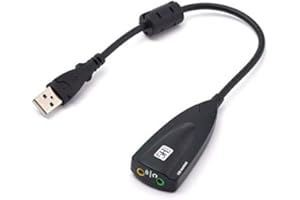 Navor USB to 3.5mm Jack Audio Adapter - External Sound Card USB 2.0 to Audio Jack with Stereo Converter - Compatible with Hea