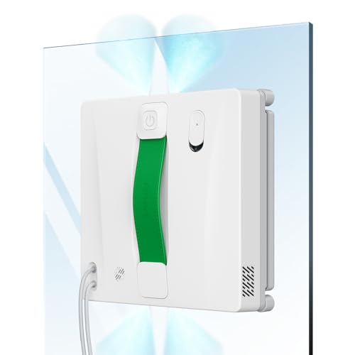 Fmart W8 Window Cleaner Robot with Spray Function, 8000Pa Suction Power and Edge Detection Technology, Automatic Window Cleaning Robot with 4 Modes