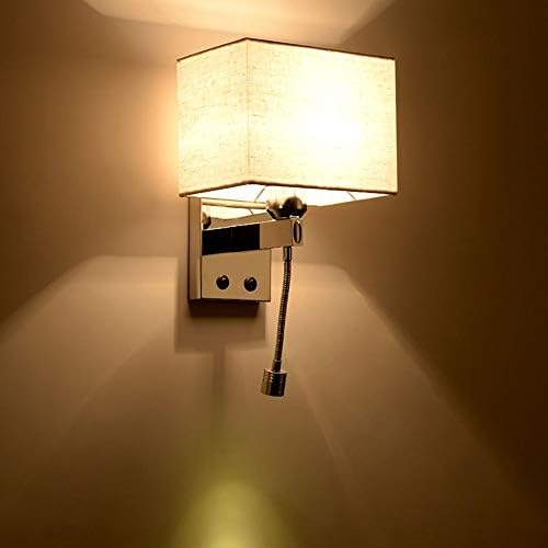 PoJu Headboard Wall Sconce Bedroom Reading Lamp Modern Living Room Walls Luminaire with Switch
