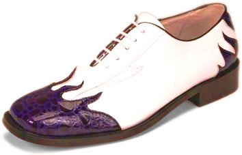 Adult Purple & White Flame Shoes (Size:11)