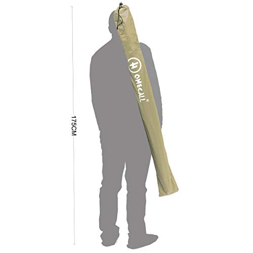 HOMECALL Strandschirm mit Fenster und Windschutz - UV-beständiges Polyester - Khaki – Bild 8