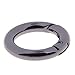 JUNKE O Ring Zinc Alloy Round Carabiners Rings Spring Snap Clips Hook Locking Keyring Buckle, Pack of 20 (Black-tone)