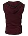 H2H Mens Fashion Sleeveless Hoodies with Pocket WINE US S/Asia M (CMTTK015)