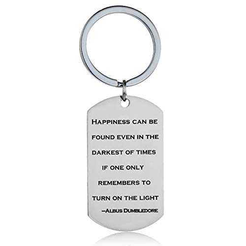 Inspirational Keychain Albus Dumbledore Quote Jewelry Christmas Gift for Friends Charm Key Chains Graduation Gifts