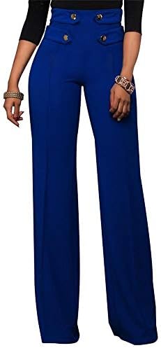 NRTHYE Women's Loose High Waist Straight Leg Stretchy Casual Long Pants