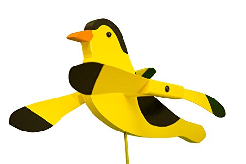 Goldfinch Whirligig / Whirly Bird Garden Spinner