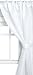 Carnation Home Fashions Polyester Fabric Bathroom Window Curtain, White, 36''x54