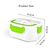VECH Electric Lunch Box - 110v Heated Lunch Box - Electric Heating Lunch Box Food Heater Warming Bento Box for Home & Office Use (Orange)