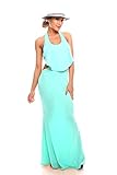 Young Aloud HALTER OPEN BACK MAXI DRESS S mint