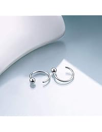 WINNICACA - Pendientes de aro para cartílago de la oreja, de plata de ley de 0.49 oz, 0.56 oz, 0.63 oz, para la nariz, para mujeres y niñas