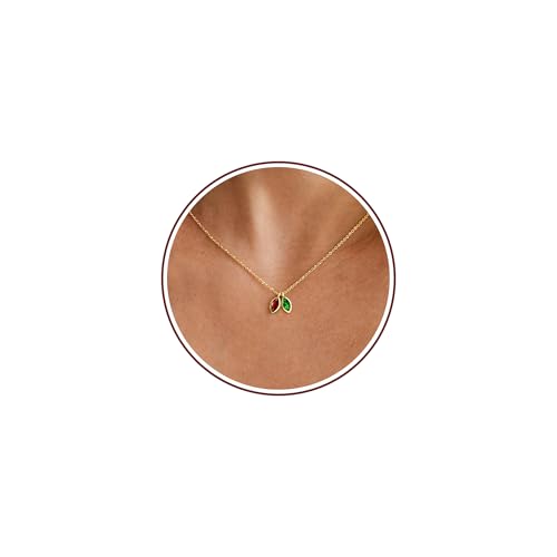 Btysun Mothers Day Gifts for Sister, Birthstone Necklace for Women, 40th Birthday Gifts Women May Birthstone Necklace 14K Gold Plated Necklace with Emerald Adjusatble Dainty Jewelry at Amazon