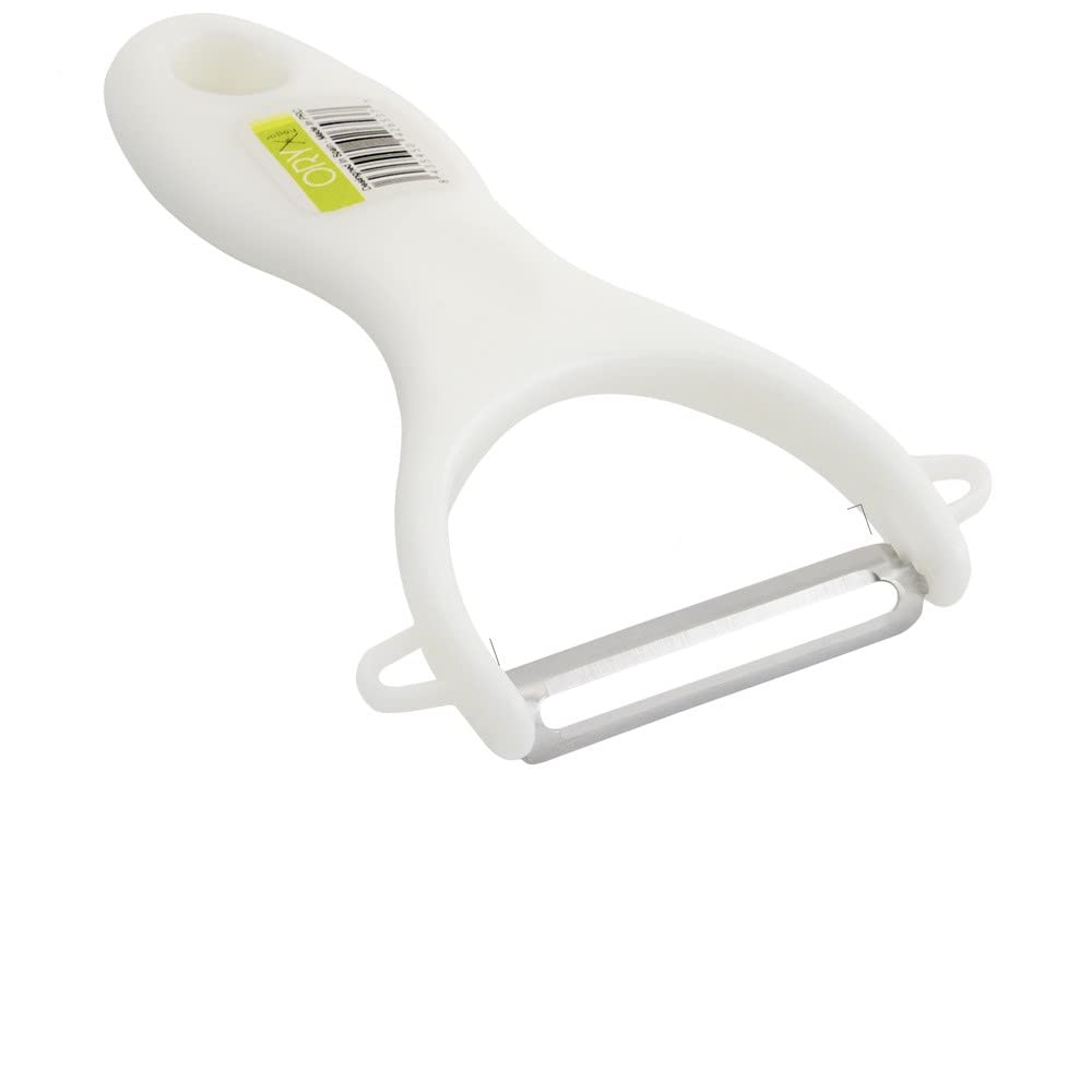 ORYX 5076070 Potato Peeler with Plastic Handle Blade Stainless Steel 7.8 x 13 (H) cm, White