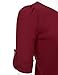 TWINTH Shirring Blouse Top 3/4 Loll Up Sleeve Basic
