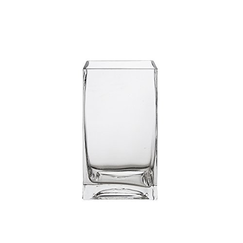 Mega Vases 3 Inch x 4 Inch x 7 Inch Clear Rectangle Block