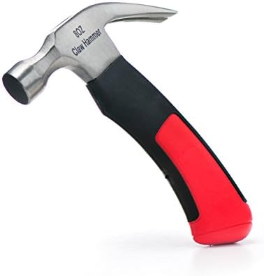 Hampous 8oz Claw Hammer With Fiberglass Handle,6.8Inch