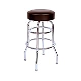Richardson Seating Double Rung Backless Swivel Bar